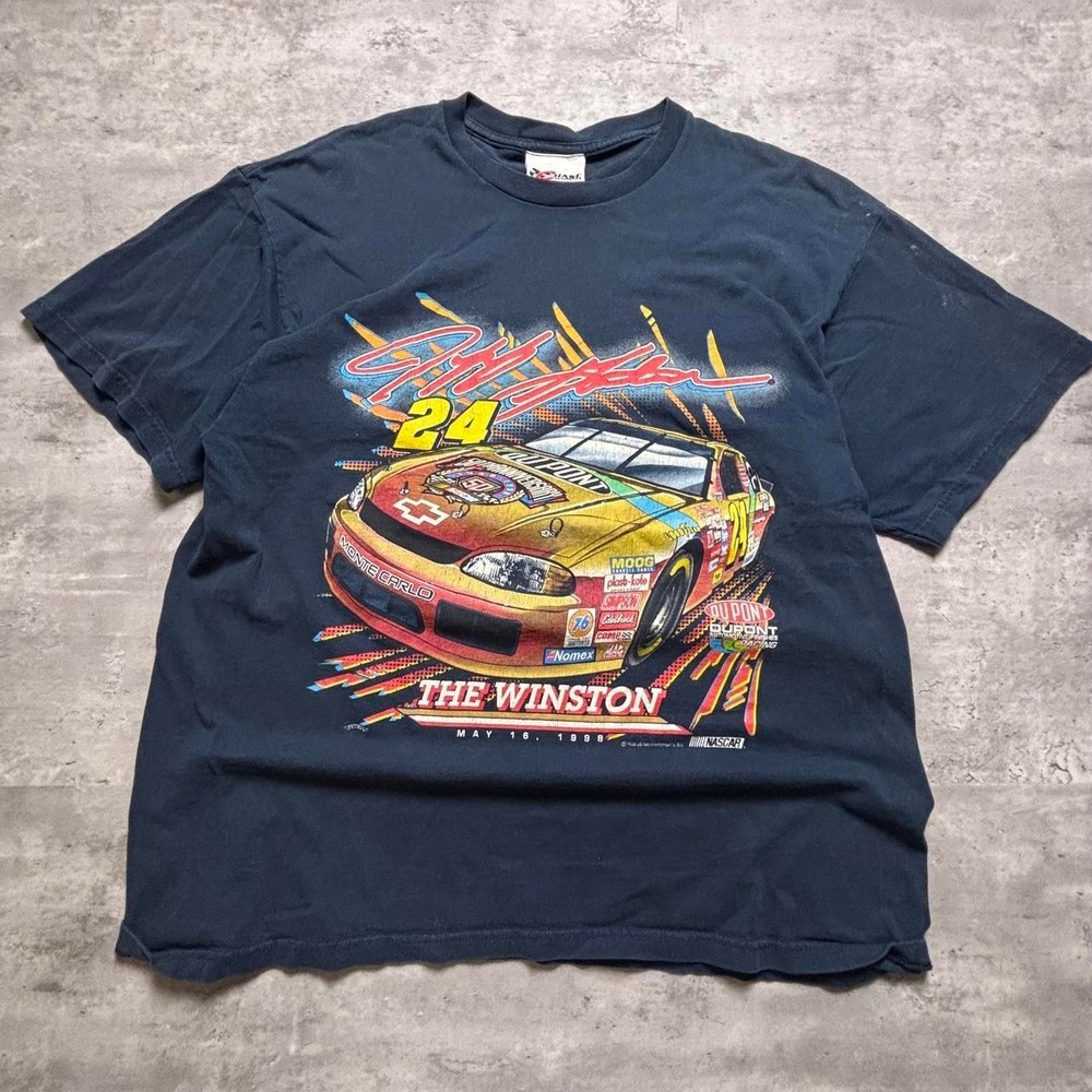 Chase Authentics T-Shirt Mens Large Navy Vintage 1998 Jeff Gordon NASCAR Graphic